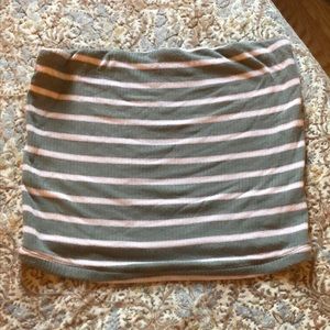 green striped american eagle tube top